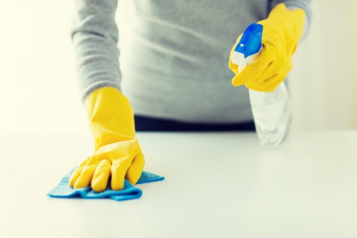Professional carpet steam cleaning for a local business interior