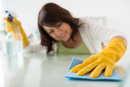 Local office cleaning team working in a commercial space in Earlscourt