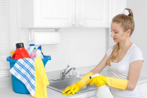 Local cleaners maintaining a commercial property in Earlscourt